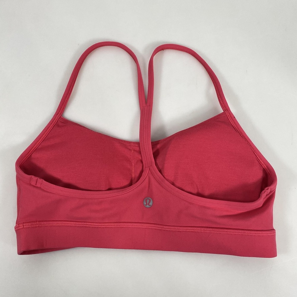 Lululemon Sports Bra Womens 8 Pink Strappy Racerback Yoga Activewear Athletic - Picture 2 of 8
